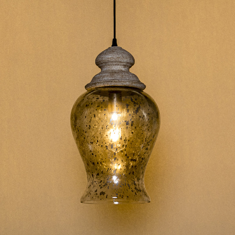 Freyza | Ilvenel Vintage Industrial Glass Wood Pendant Light – Industrial Kitchen Dining Room