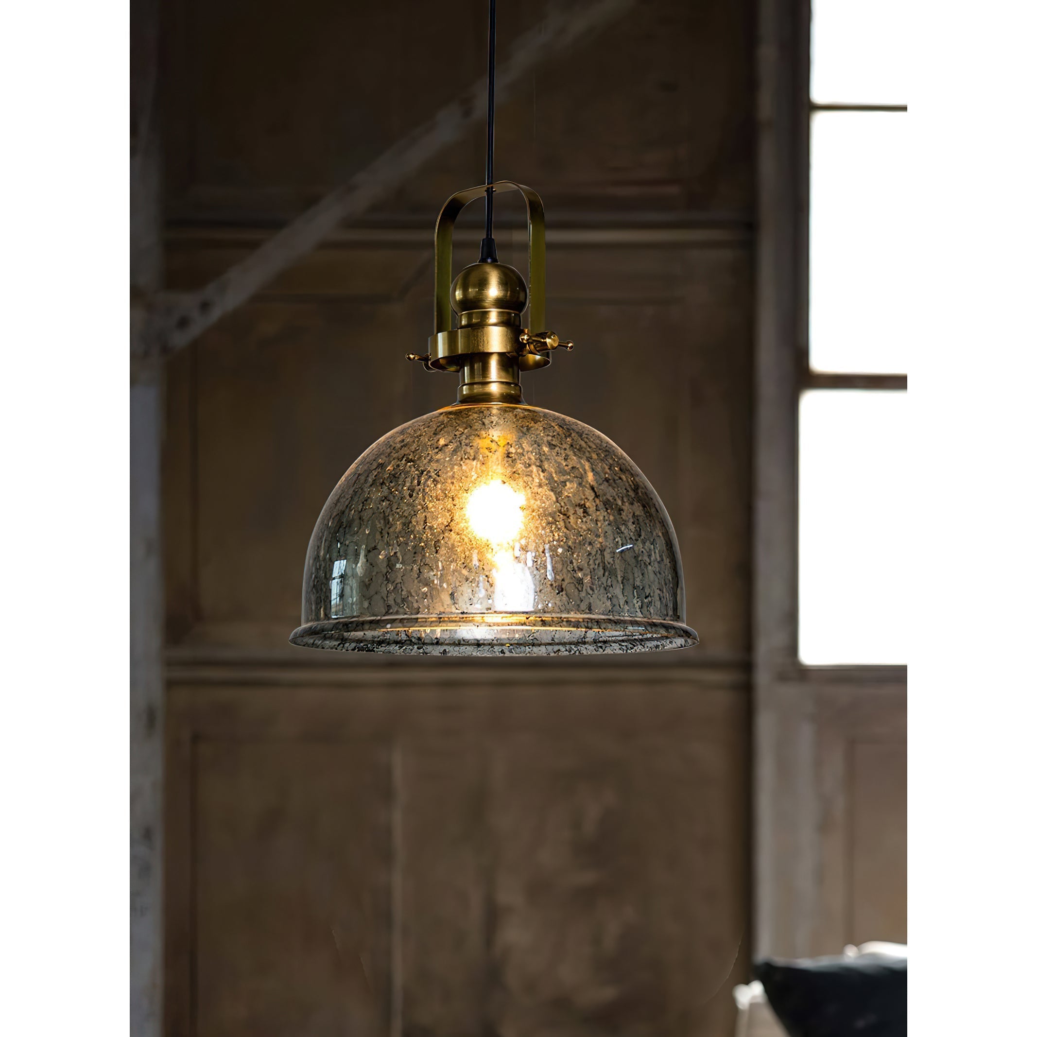 Freyza | Ilvenel Vintage Industrial Glass Wood Pendant Light – Industrial Kitchen Dining Room