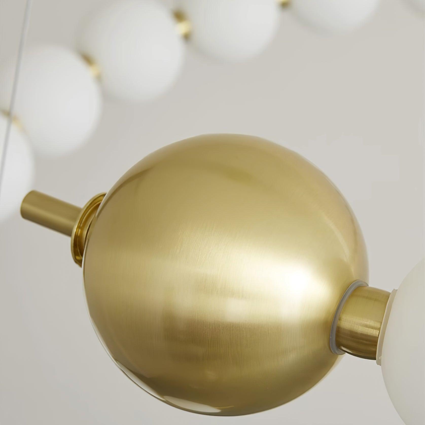 Freyza | Lustre en laiton avec anneau en laiton – Lustre moderne pour salle à manger et salon