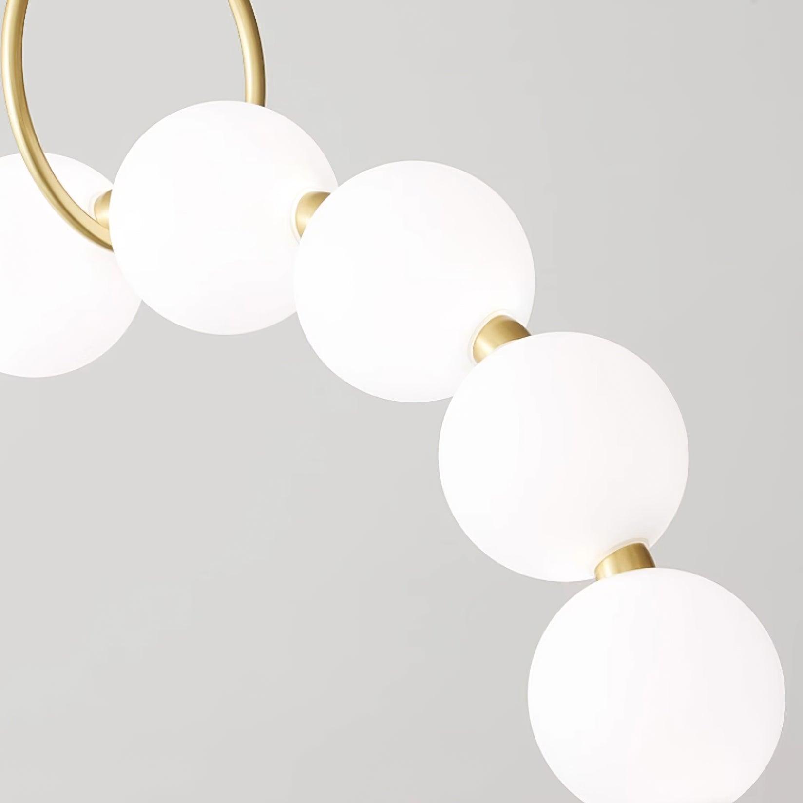 Freyza | Lustre en laiton avec anneau en laiton – Lustre moderne pour salle à manger et salon