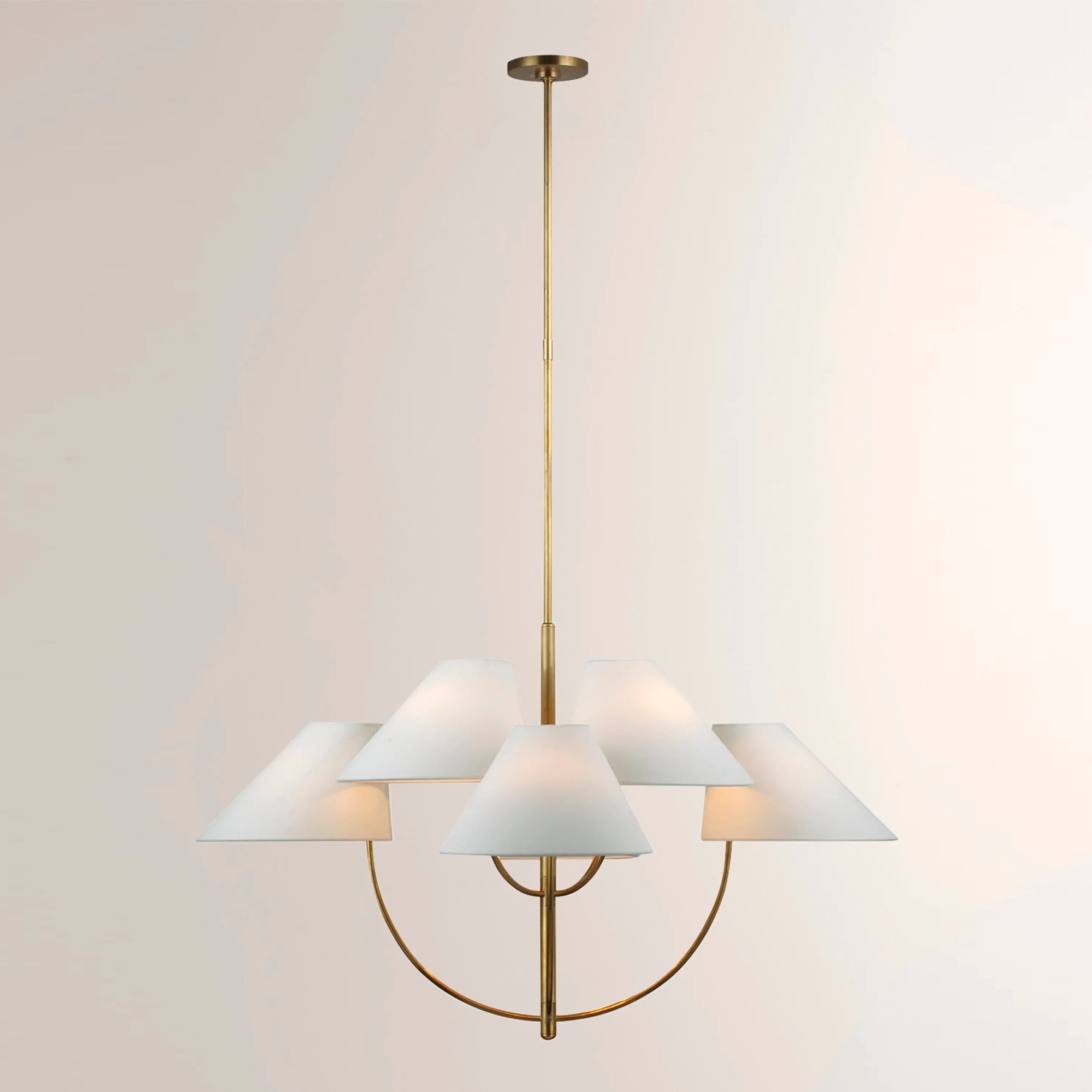 Freyza | Armira Vintage-Industrielle Messing-Stoffleuchte – Industrielles Esszimmer-Wohnzimmer