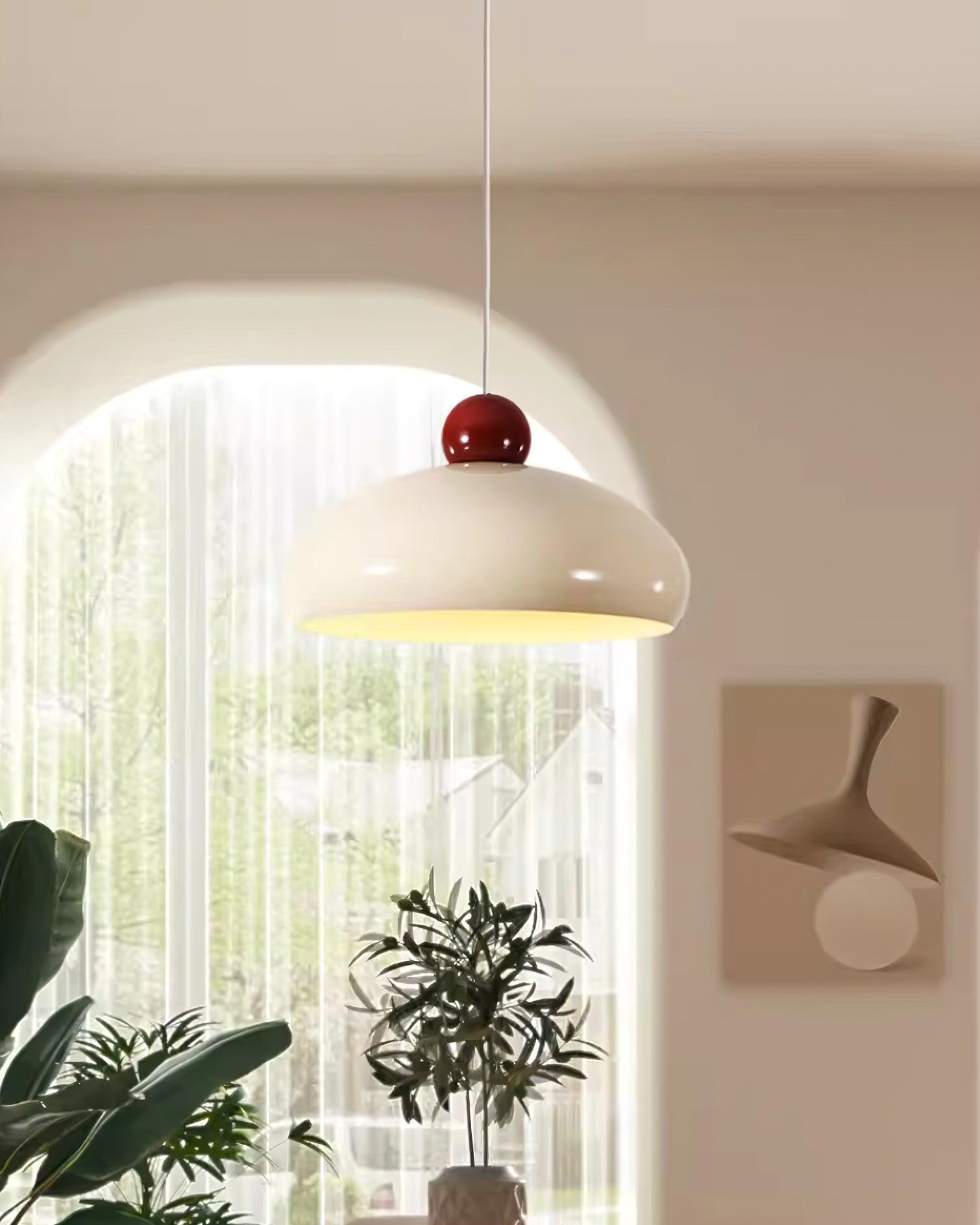 Freyza | Suspension blanche avec abat-jour en forme de dôme – Cuisine et salle à manger