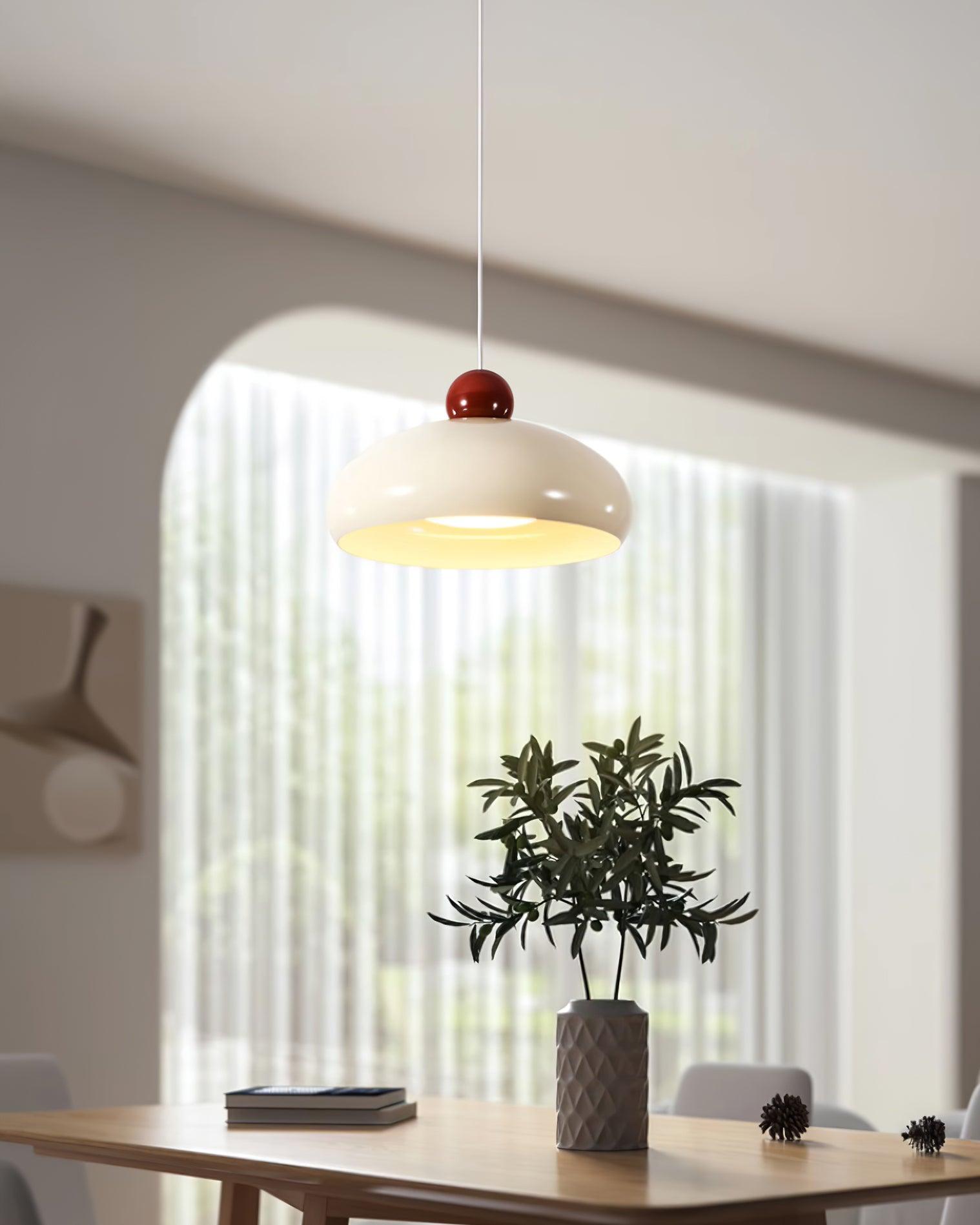 Freyza | Suspension blanche avec abat-jour en forme de dôme – Cuisine et salle à manger