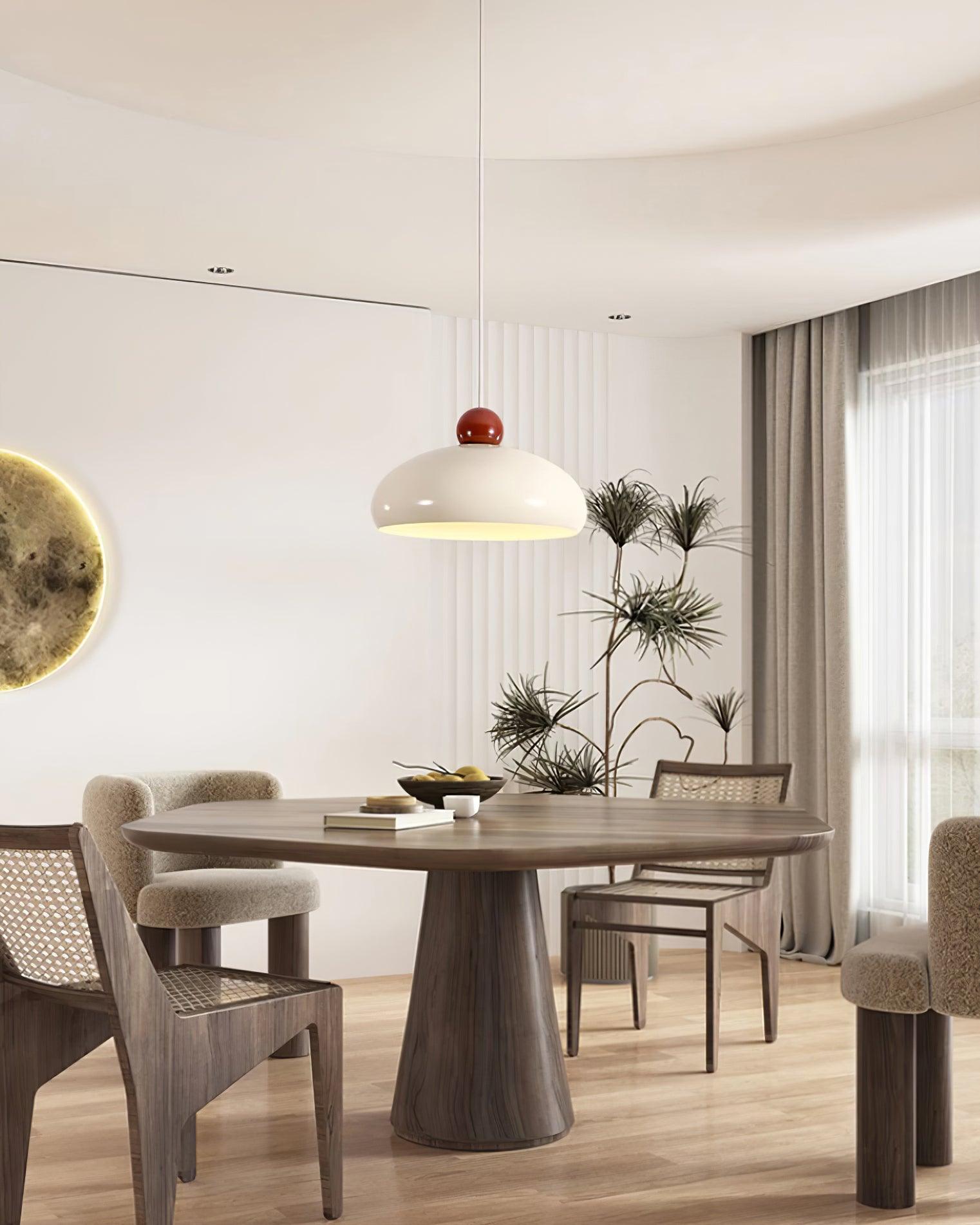 Freyza | Suspension blanche avec abat-jour en forme de dôme – Cuisine et salle à manger