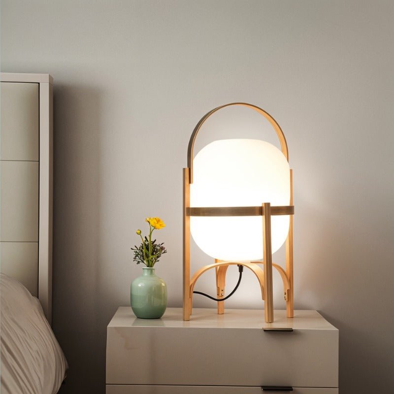 KiyoshiGlow | Elegant Minimalist Wooden Table Lamp for Bedroom Ambiance 4