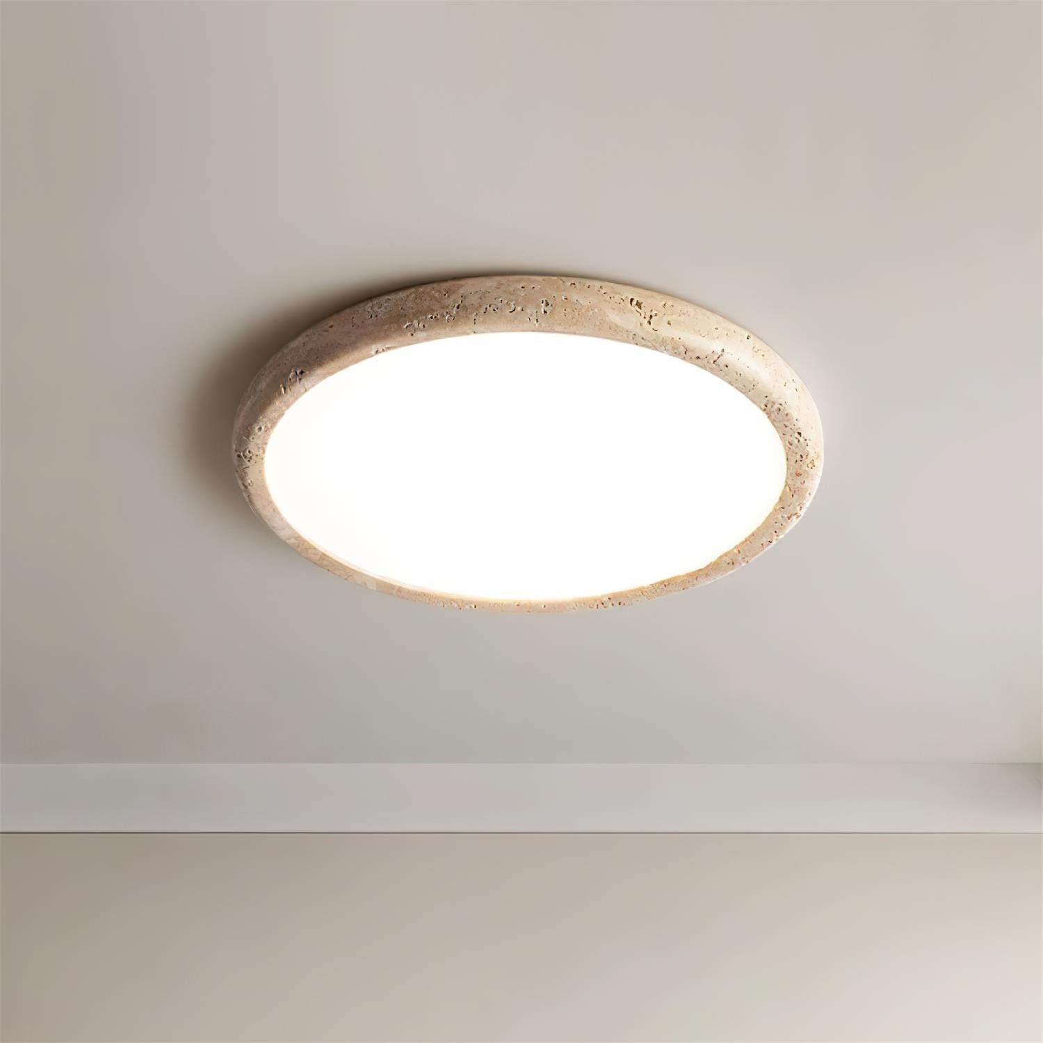 Freyza | Plafonnier en travertin Lunaro – Chambre, salon