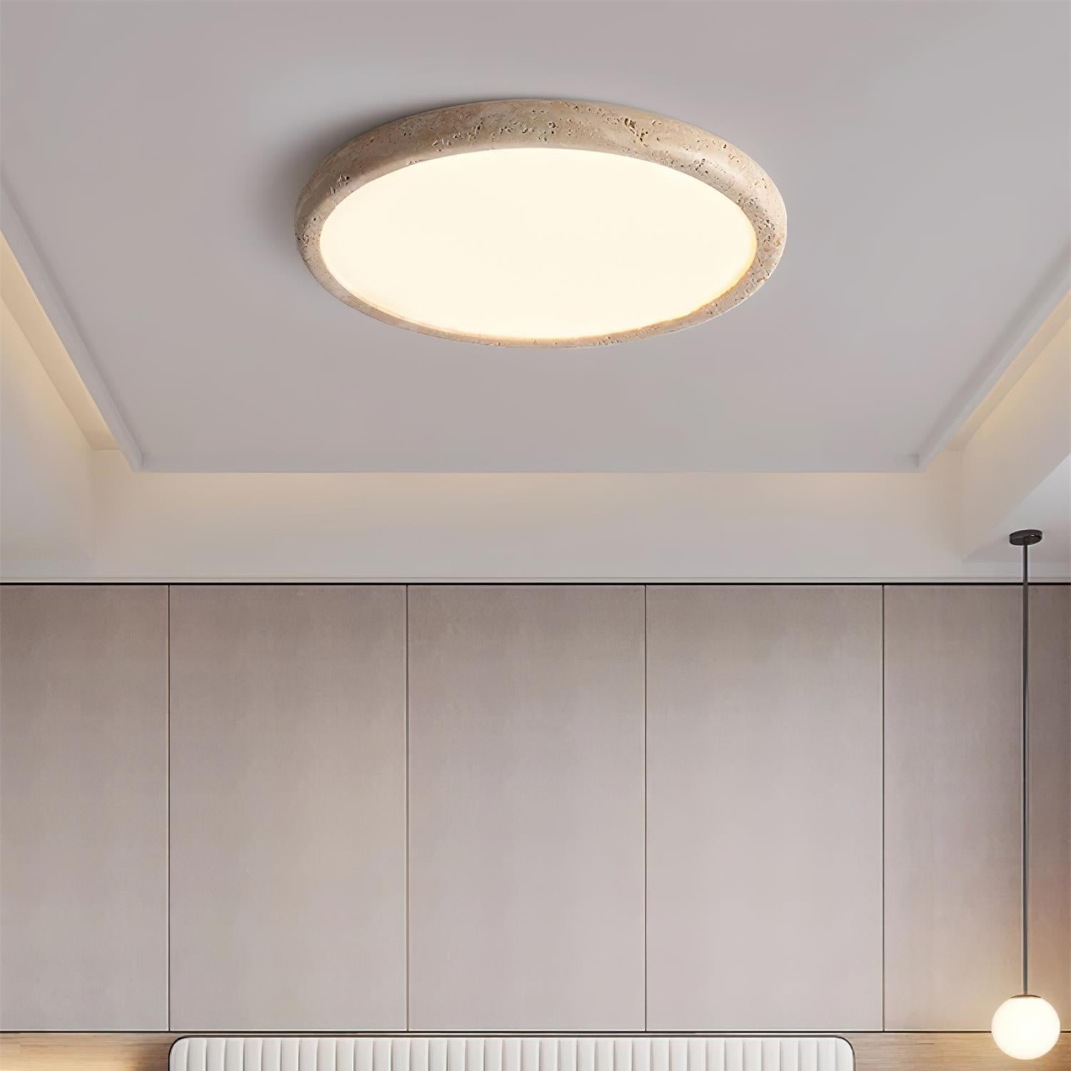 Freyza | Plafonnier en travertin Lunaro – Chambre, salon