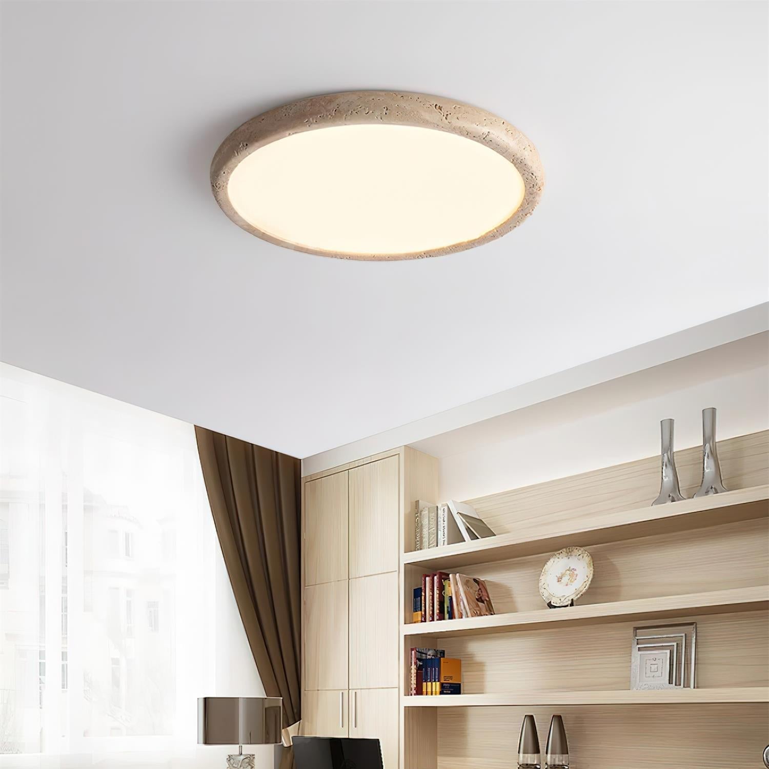 Freyza | Plafonnier en travertin Lunaro – Chambre, salon