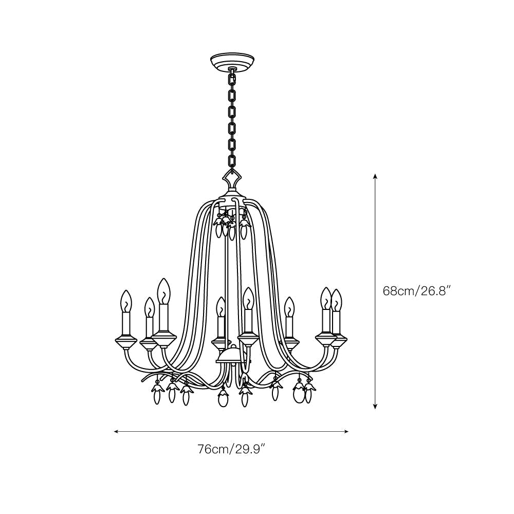 Freyza | Ocara Vintage Industrial Brass Crystal Chandelier – Industrial Dining Room Living Room