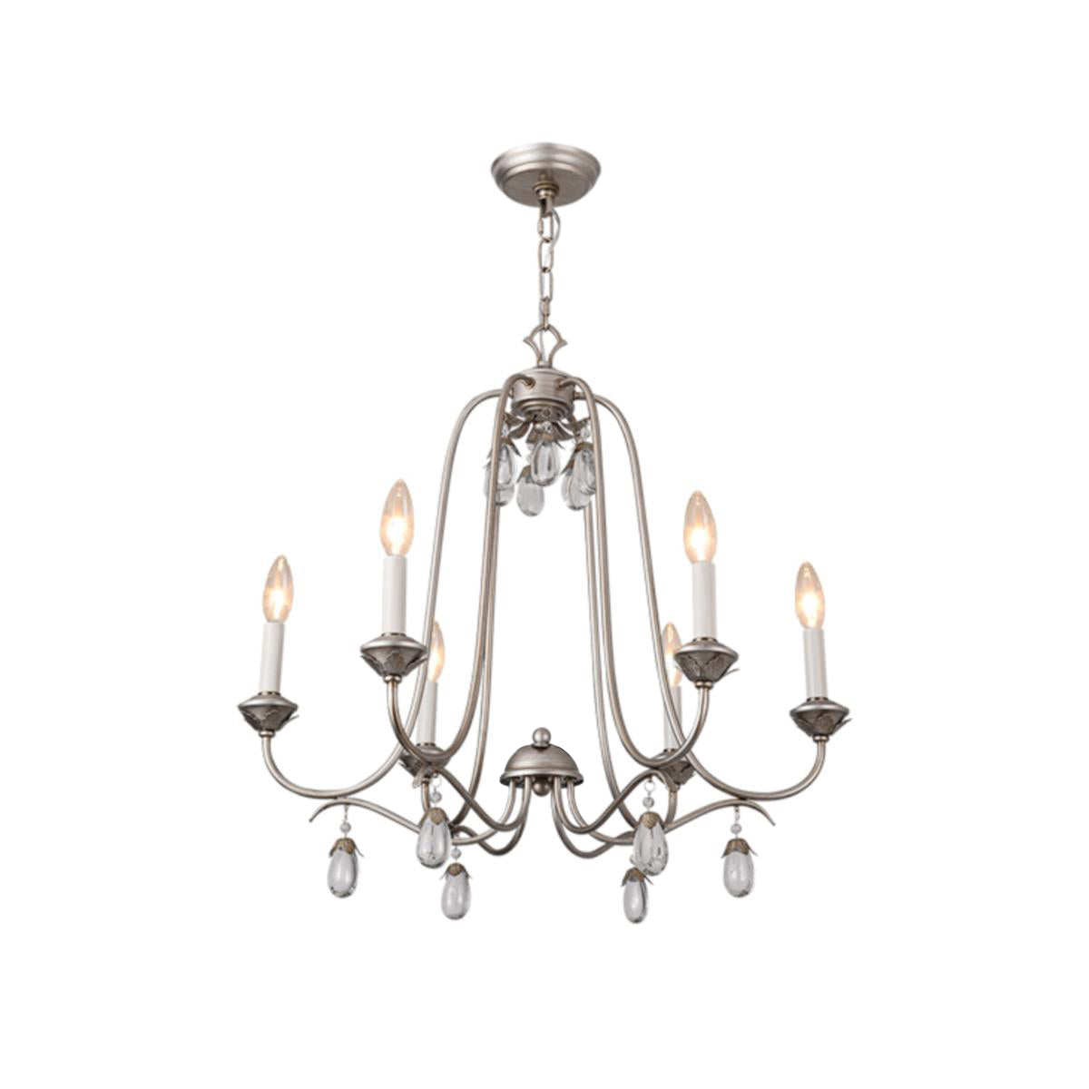 Freyza | Ocara Vintage Industrial Brass Crystal Chandelier – Industrial Dining Room Living Room