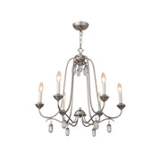 Freyza | Ocara Vintage Industrial Brass Crystal Chandelier – Industrial Dining Room Living Room