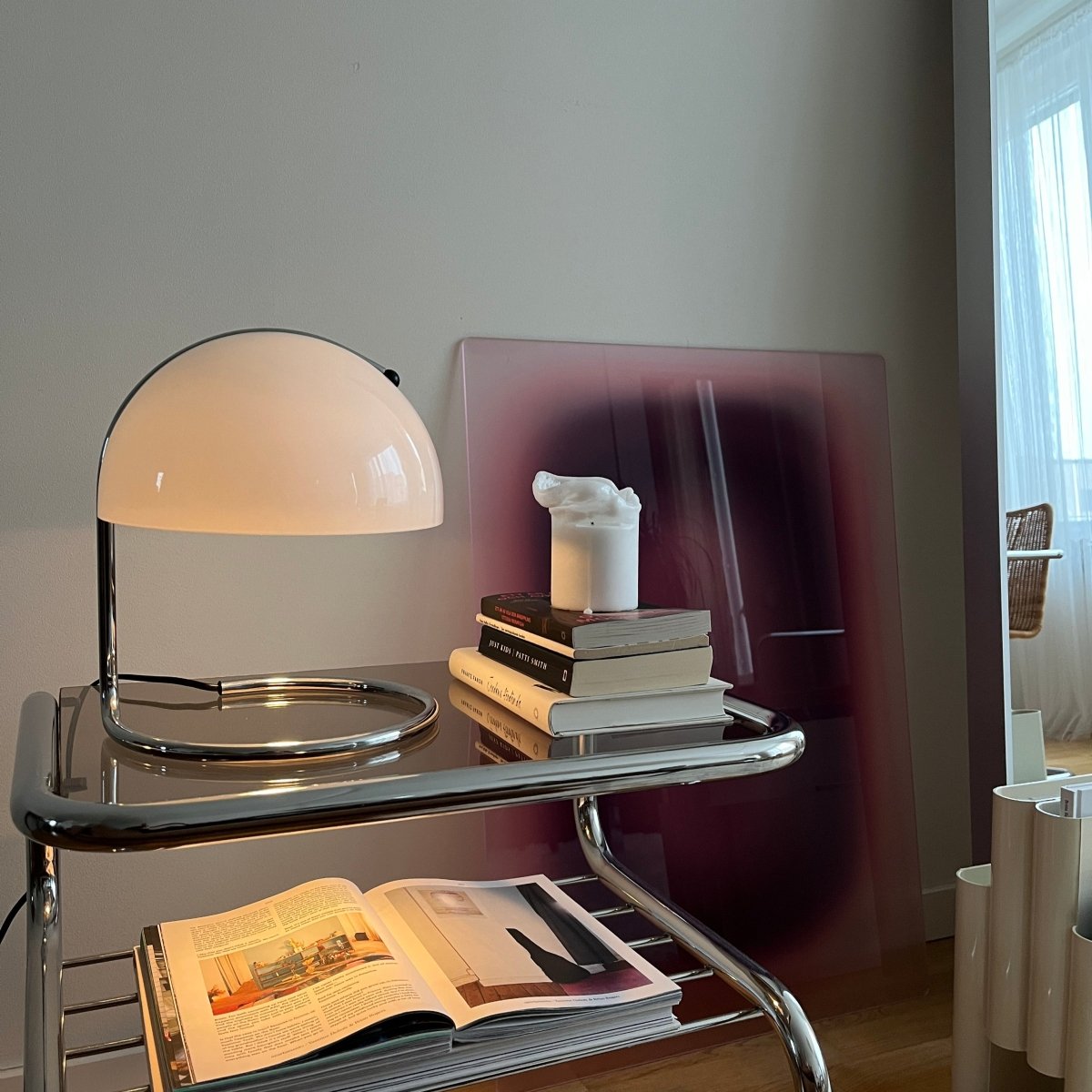 Kranos | Elegant Retro Mid-Century Glass Table Lamp for Bedside or Desk 6