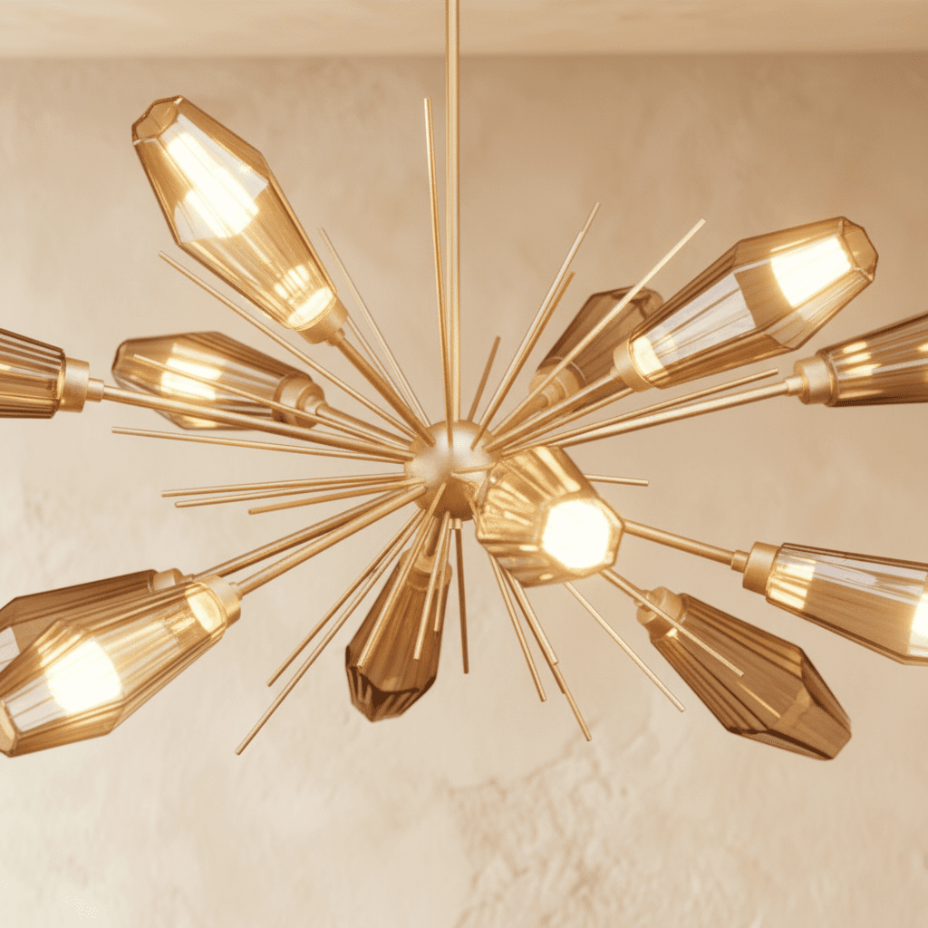 Freyza - KristalAura | Elegant Modern Rock Crystal Dining Room Chandelier