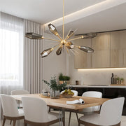Freyza - KristalAura | Elegant Modern Rock Crystal Dining Room Chandelier