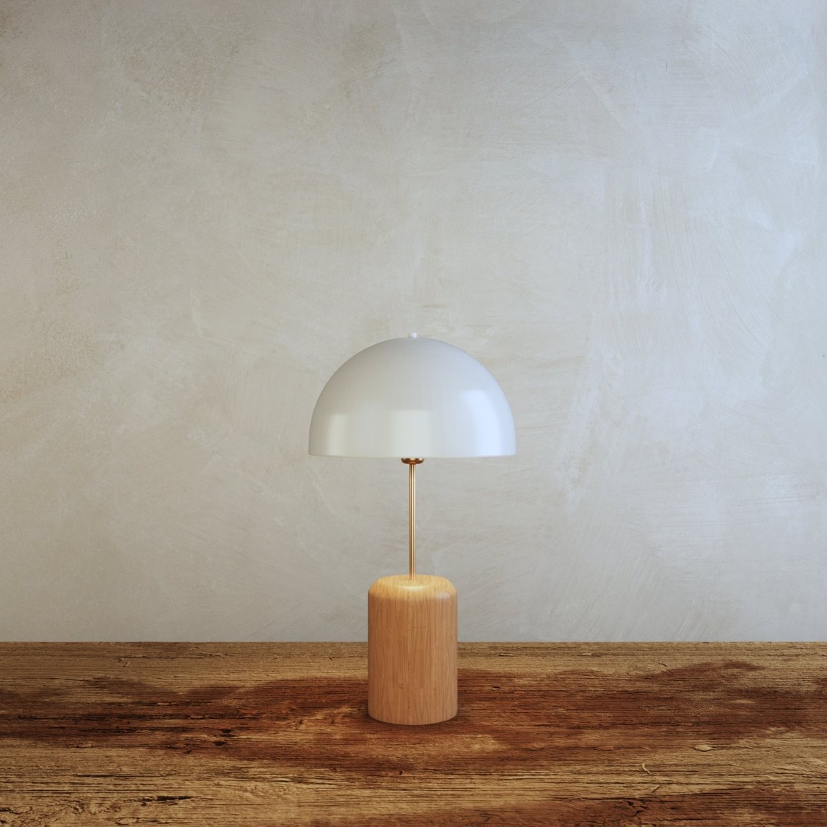 Kroki | Elegant Minimalist Wooden Base Table Lamp with Iron Shade 2