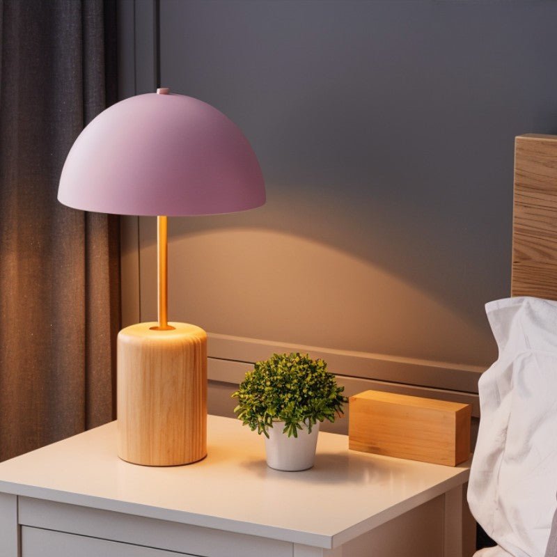 Kroki | Elegant Minimalist Wooden Base Table Lamp with Iron Shade 6