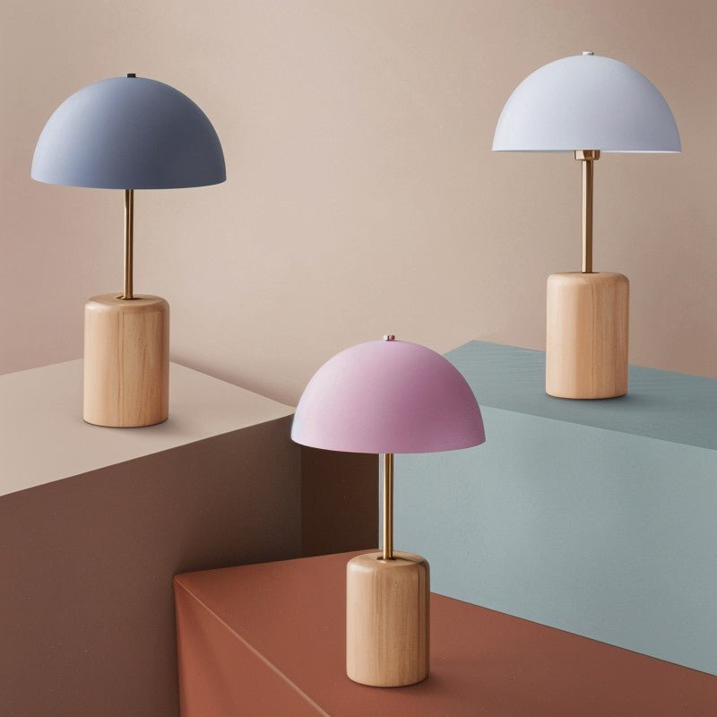 Kroki | Elegant Minimalist Wooden Base Table Lamp with Iron Shade 7