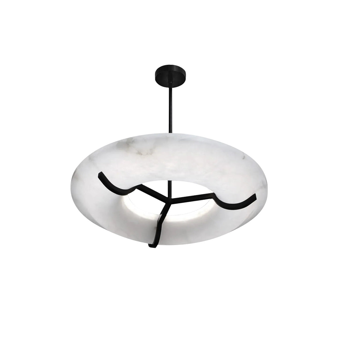 Freyza | Eldorora Brass Alabaster Brass Chandelier – Dining Room Living Room