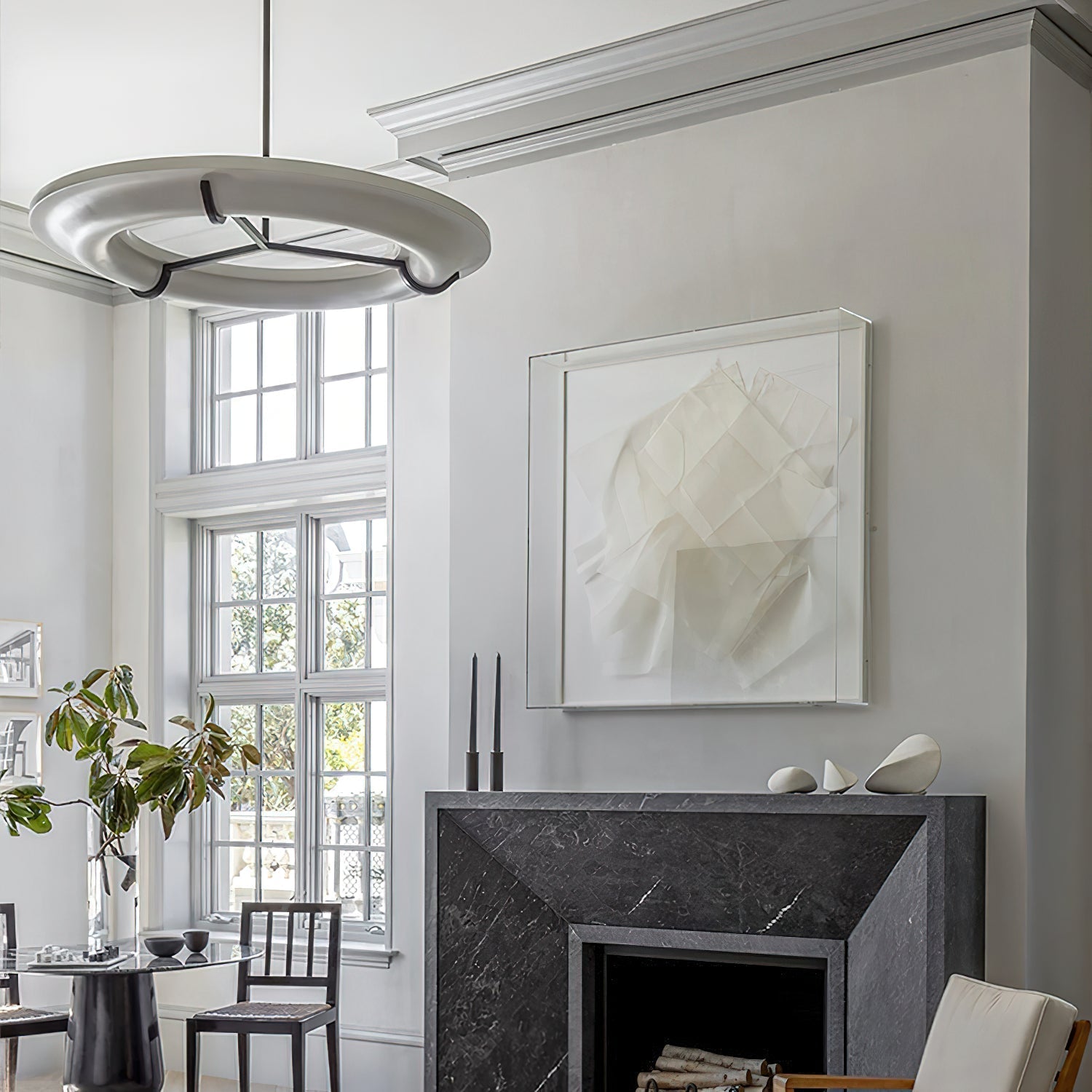 Freyza | Eldorora Brass Alabaster Brass Chandelier – Dining Room Living Room