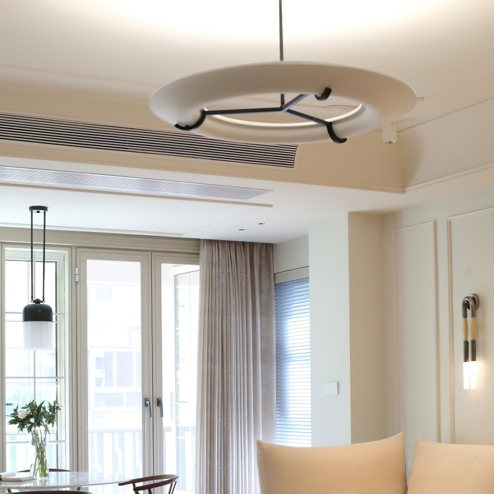 Freyza | Eldorora Brass Alabaster Brass Chandelier – Dining Room Living Room