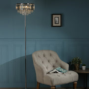ViennaCrystal | Elegant Polished Chrome Art Deco Floor Lamp 1