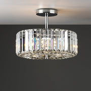 Freyza - Laura Ashley Fernhurst 3 Light Semi-Flush Crystal and Polished Chrome