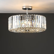 Freyza - Laura Ashley Fernhurst 4 Light Semi Flush Crystal and Polished Chrome