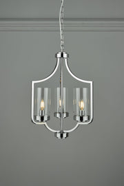 Freyza - Laura Ashley Joseph Polished Chrome 3 Light Chandelier