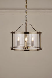 Harrington | Elegant Antique Brass 3-Light Pendant Lantern Fixture 1