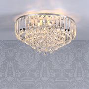 Freyza - Laura Ashley Vienna 3 Light Flush Crystal and Polished Chrome