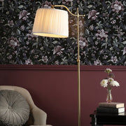 Hemsley | Elegant Antique Brass and Ivory Floor Lamp Design 1