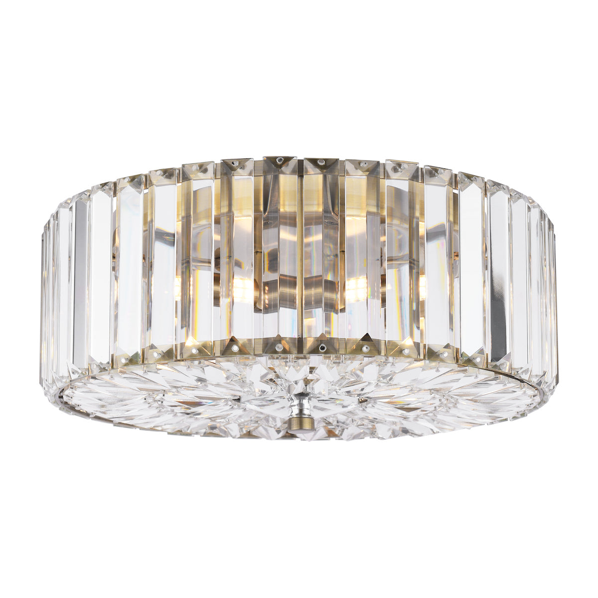 Freyza – Laura Ashley Fernhurst Deckenleuchte, 3-flammig, Kristall und antikes Messing