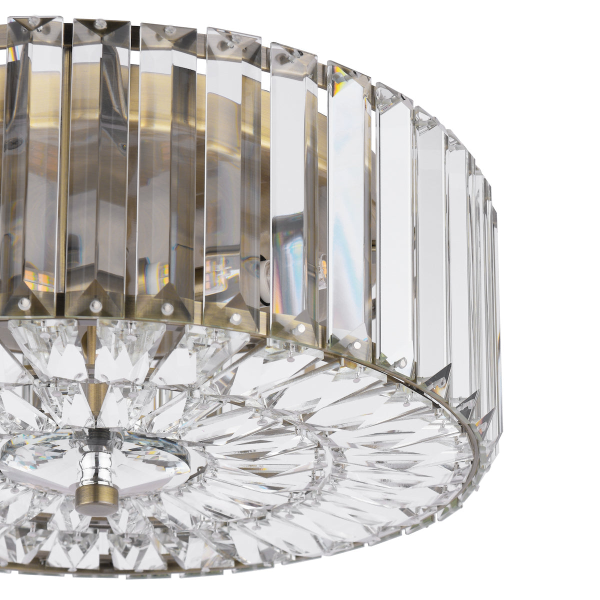 Freyza – Laura Ashley Fernhurst Deckenleuchte, 3-flammig, Kristall und antikes Messing