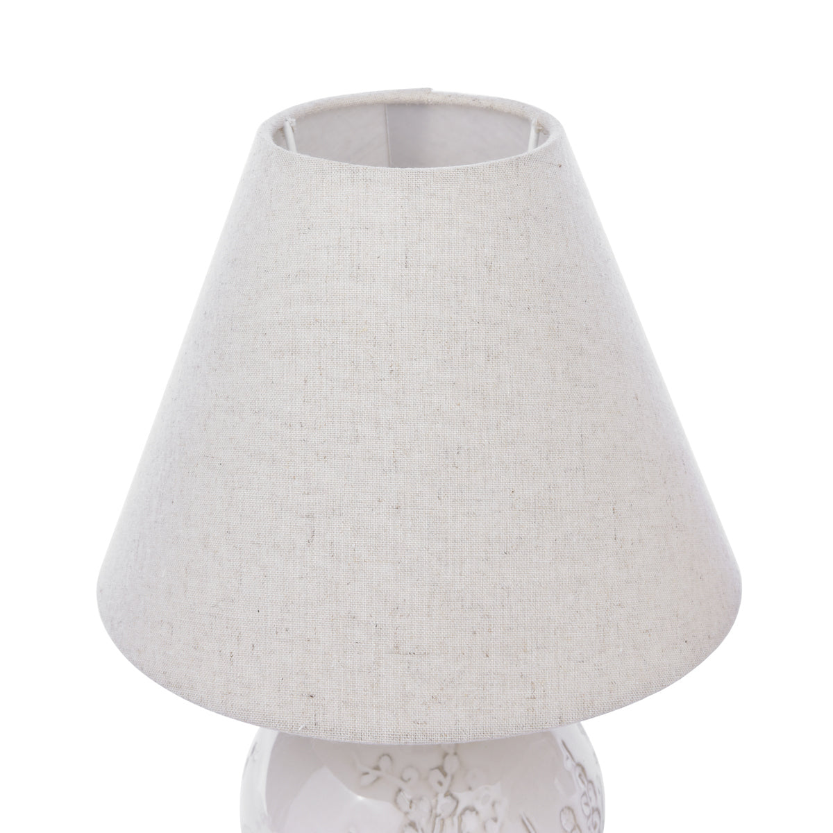BotanicaGlow | Elegant Cream Ceramic Twin Pack Table Lamps 4