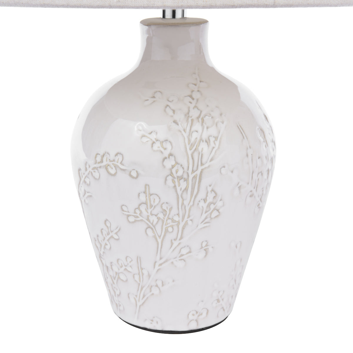 BotanicaGlow | Elegant Cream Ceramic Twin Pack Table Lamps 5