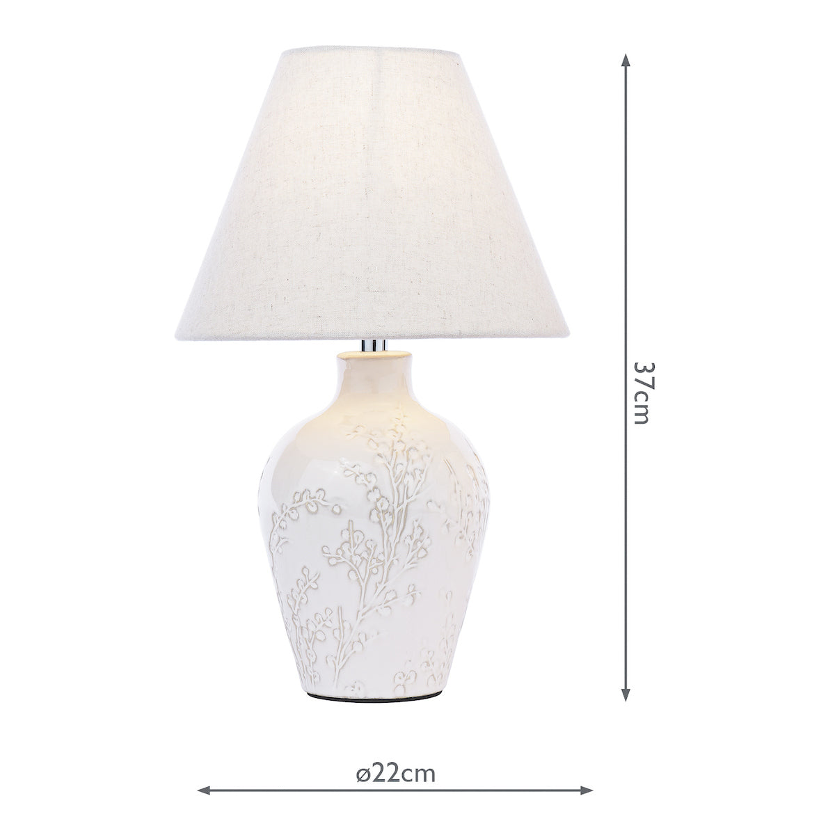 BotanicaGlow | Elegant Cream Ceramic Twin Pack Table Lamps 7