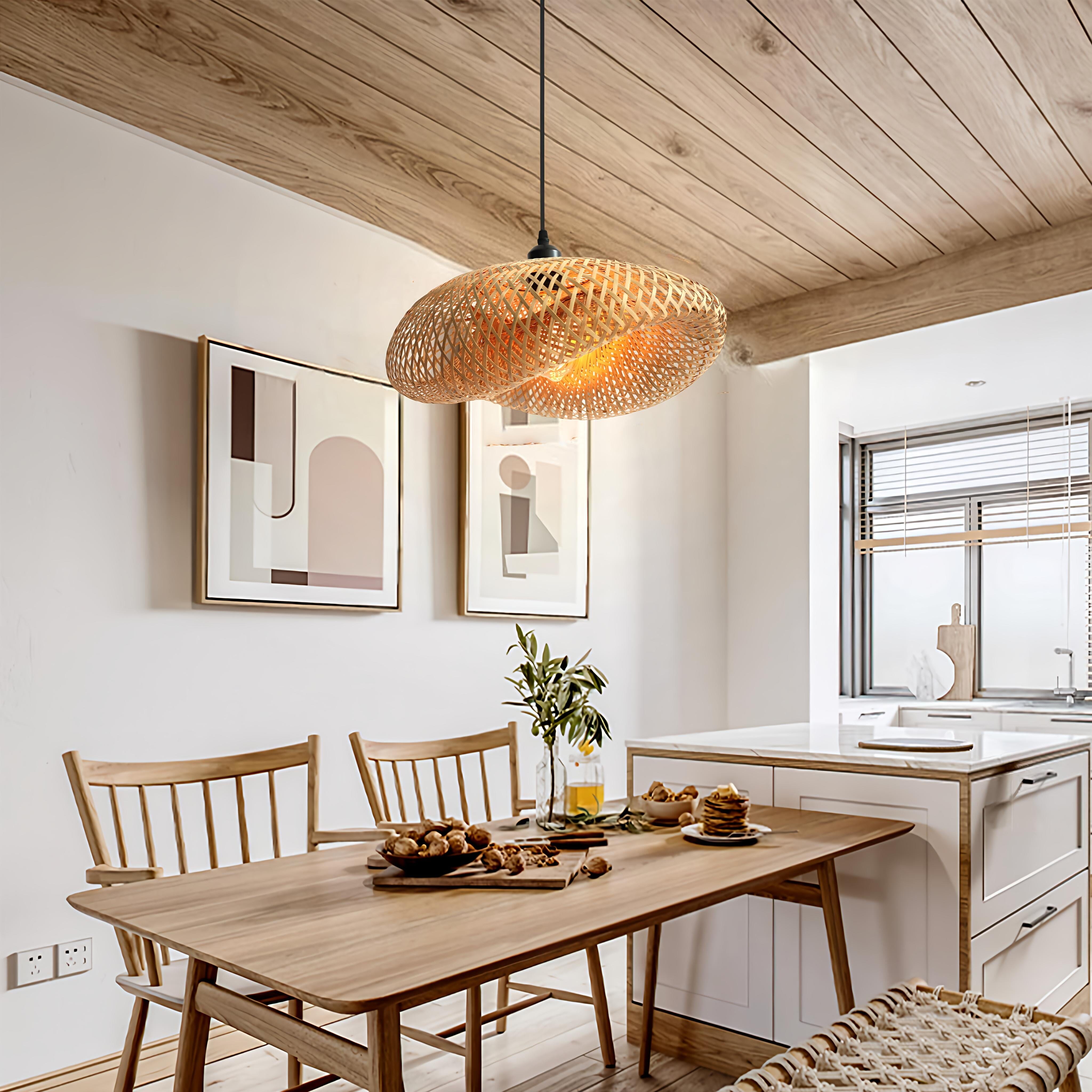 BambooGlow | Elegant Eco-Friendly Handmade Pendant Light Fixture 10