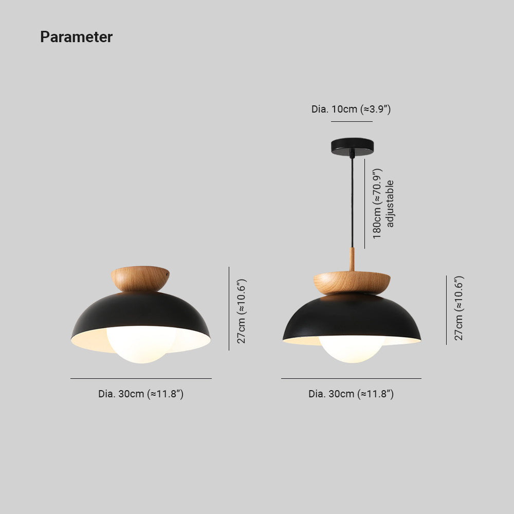 Freyza | Black Wood Pendant Light – Nordic Kitchen Dining Room