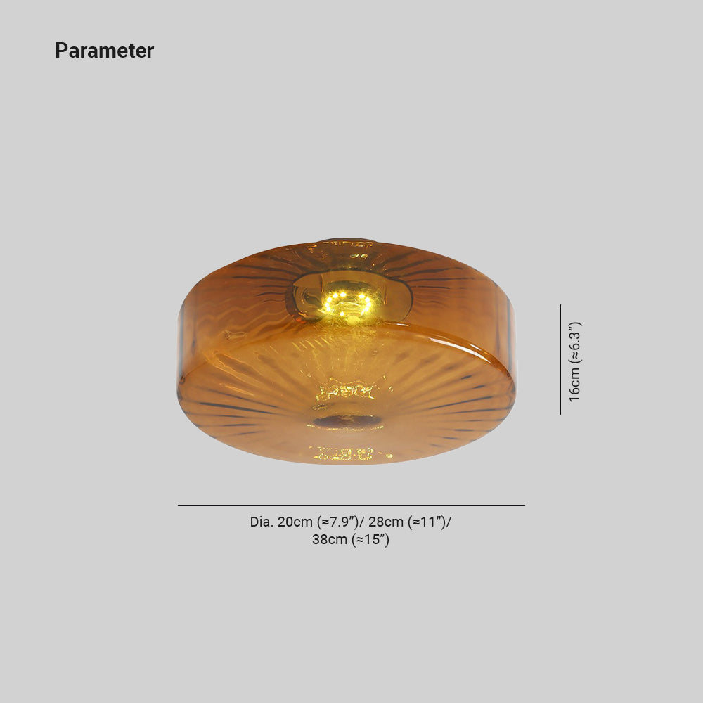 Freyza | Plafonnier encastré en verre – Chambre, couloir, cuisine