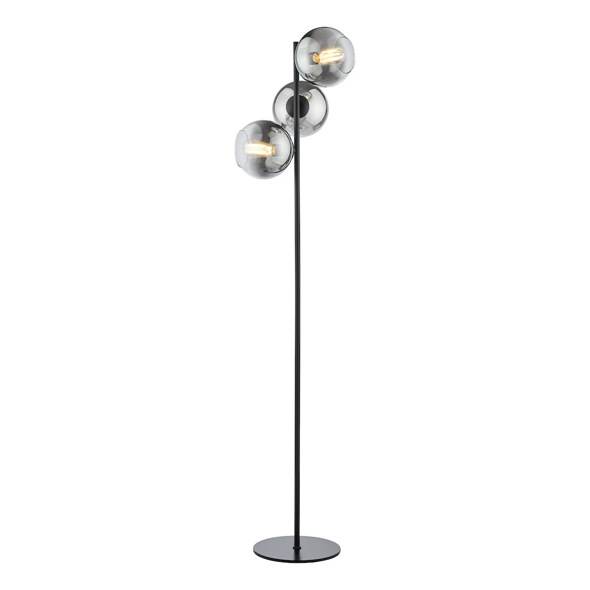 LyciaGlow | Elegant Modern Arc 3-Light Floor Lamp with Ombre Glass 1