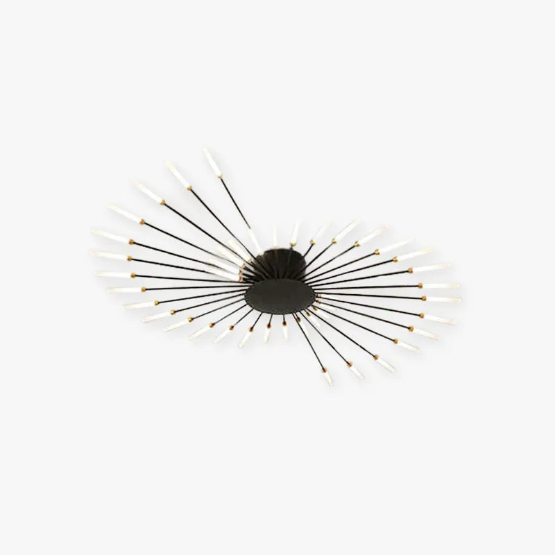 Freyza | Plafonnier affleurant Wesley noir et or – Chambre, couloir, cuisine