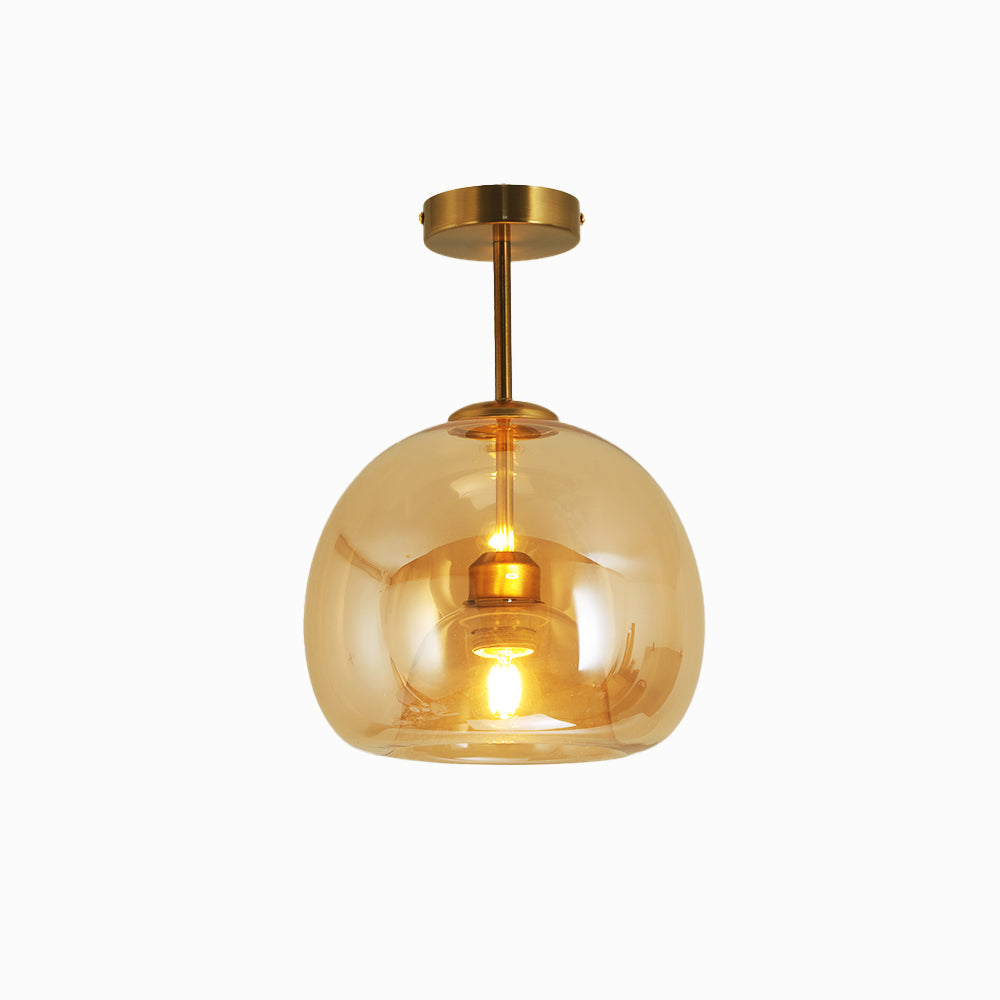 Freyza | Plafonnier semi-encastré en verre Rhea – chambre, couloir, cuisine