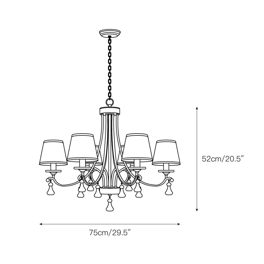 Freyza | Lyvenisra Vintage Industrial Brass Fabric Chandelier – Industrial Dining Room Living Room
