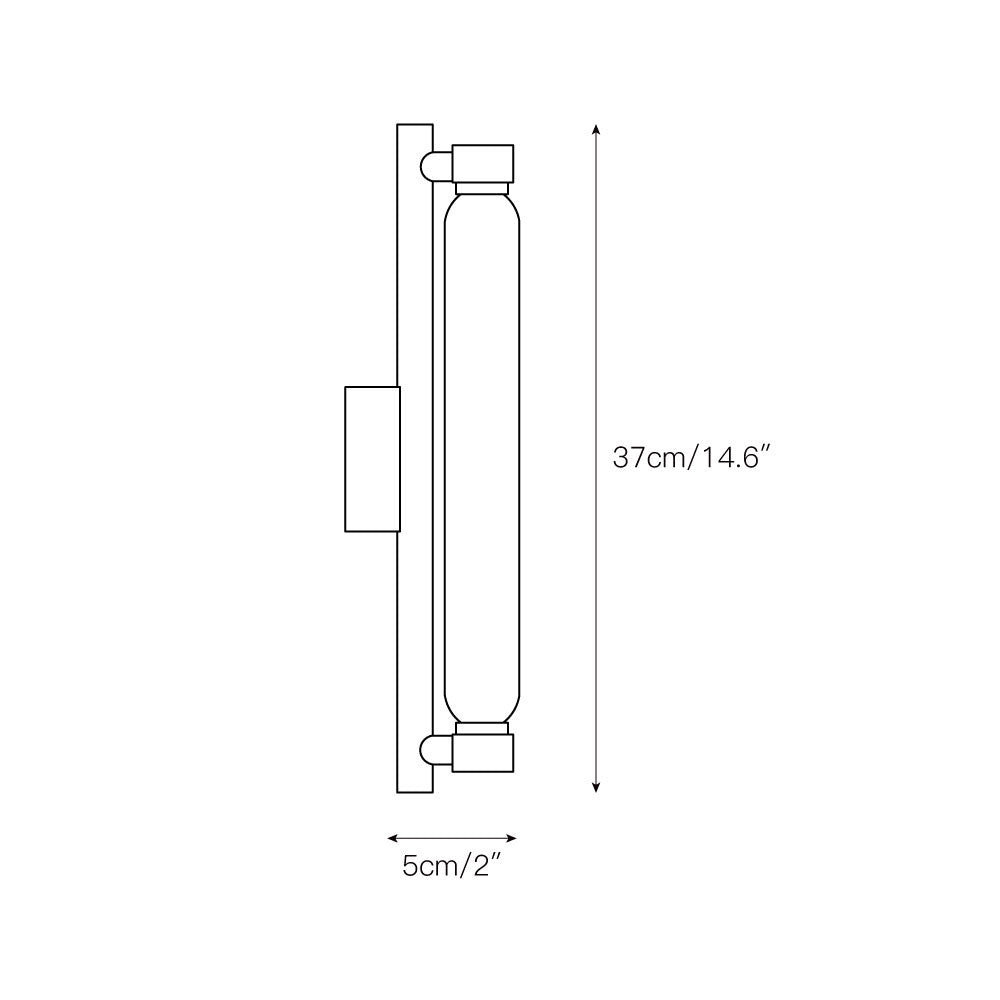 Freyza | Cumiror Glas-Wandleuchte – Schlafzimmer, Flur