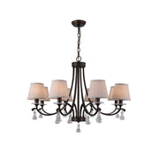 Freyza | Lyvenisra Vintage Industrial Brass Fabric Chandelier – Industrial Dining Room Living Room