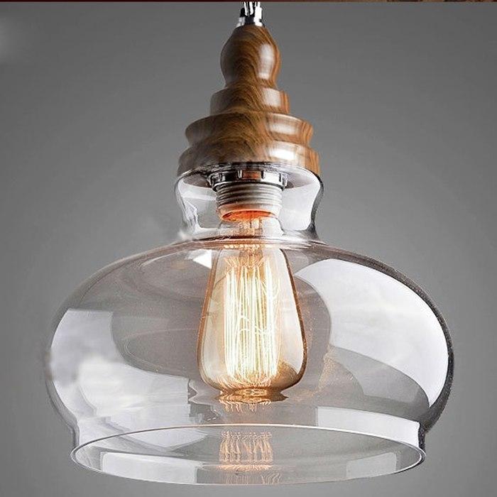 Freyza - Thalia - Clear Glass Vintage Antique Hanging Light