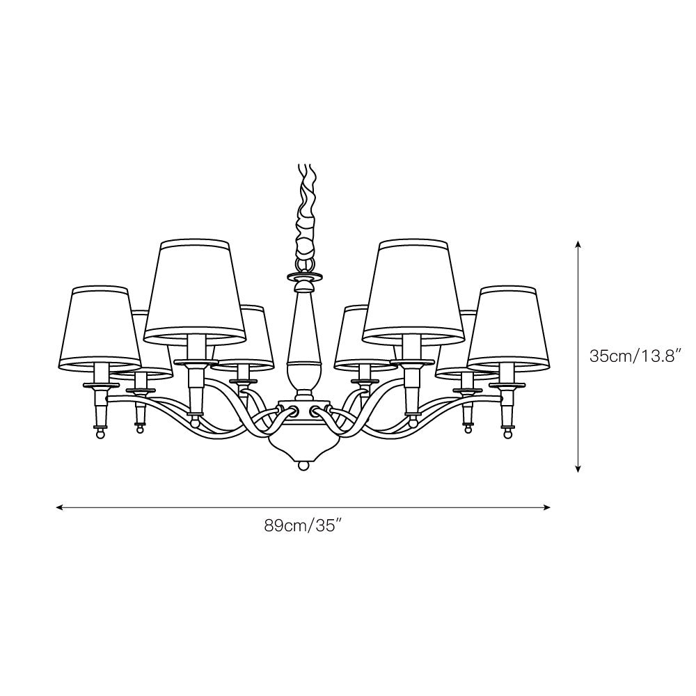 Freyza | Zosolia Vintage Brass Brass Fabric Chandelier – Vintage Dining Room Living Room