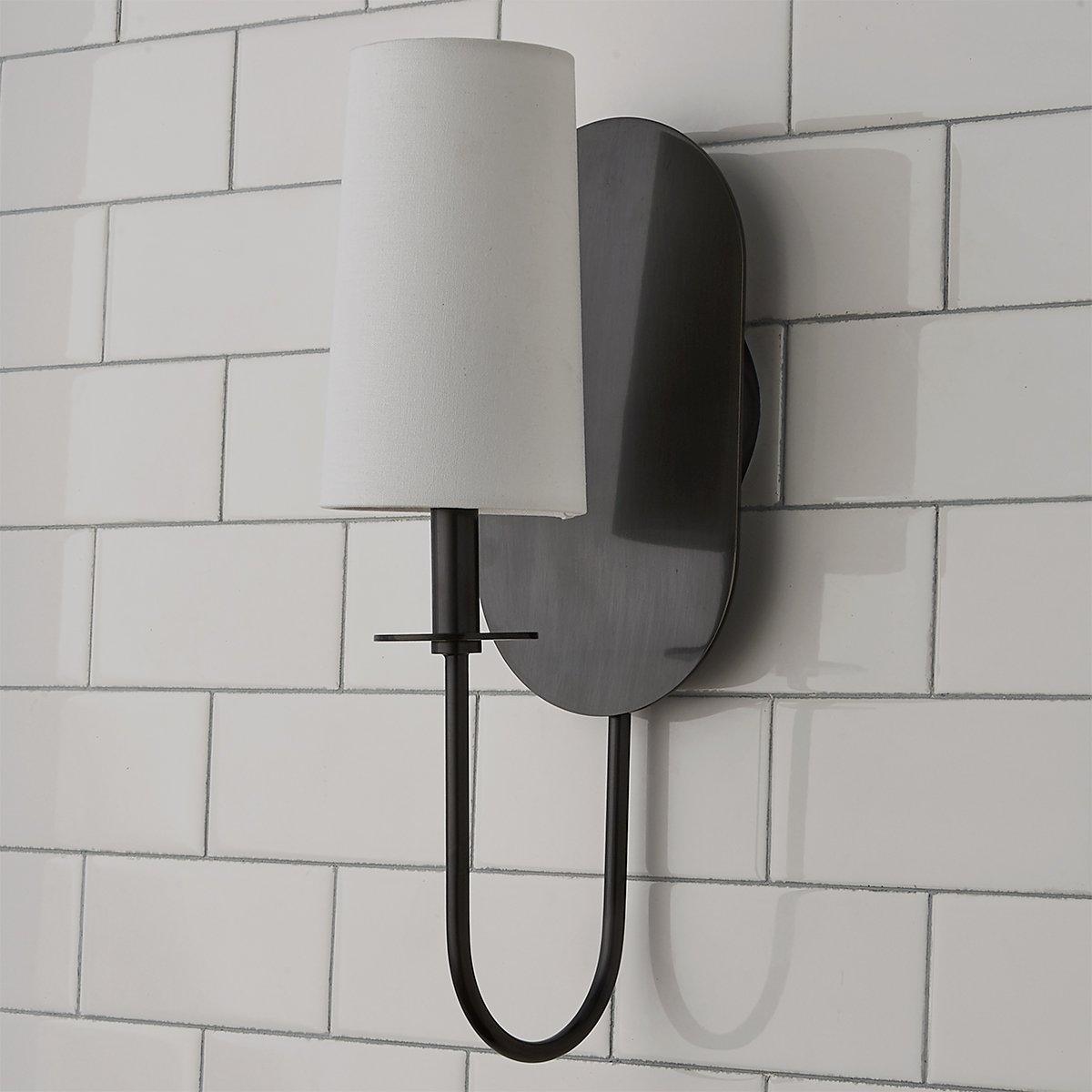Freyza | Voloraris Elegance Brass Brass Fabric Wall Light – Bedroom Hallway