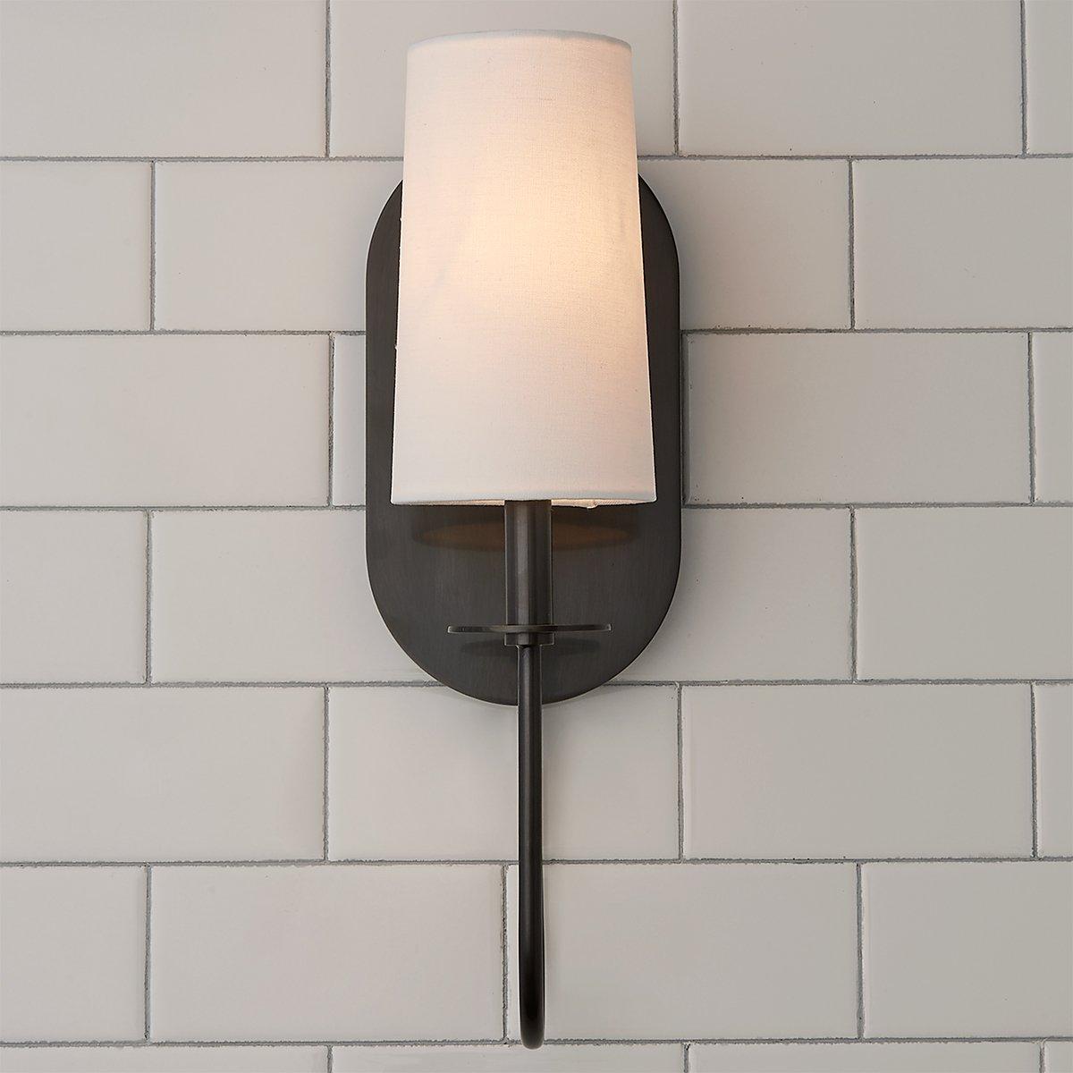 Freyza | Voloraris Elegance Brass Brass Fabric Wall Light – Bedroom Hallway