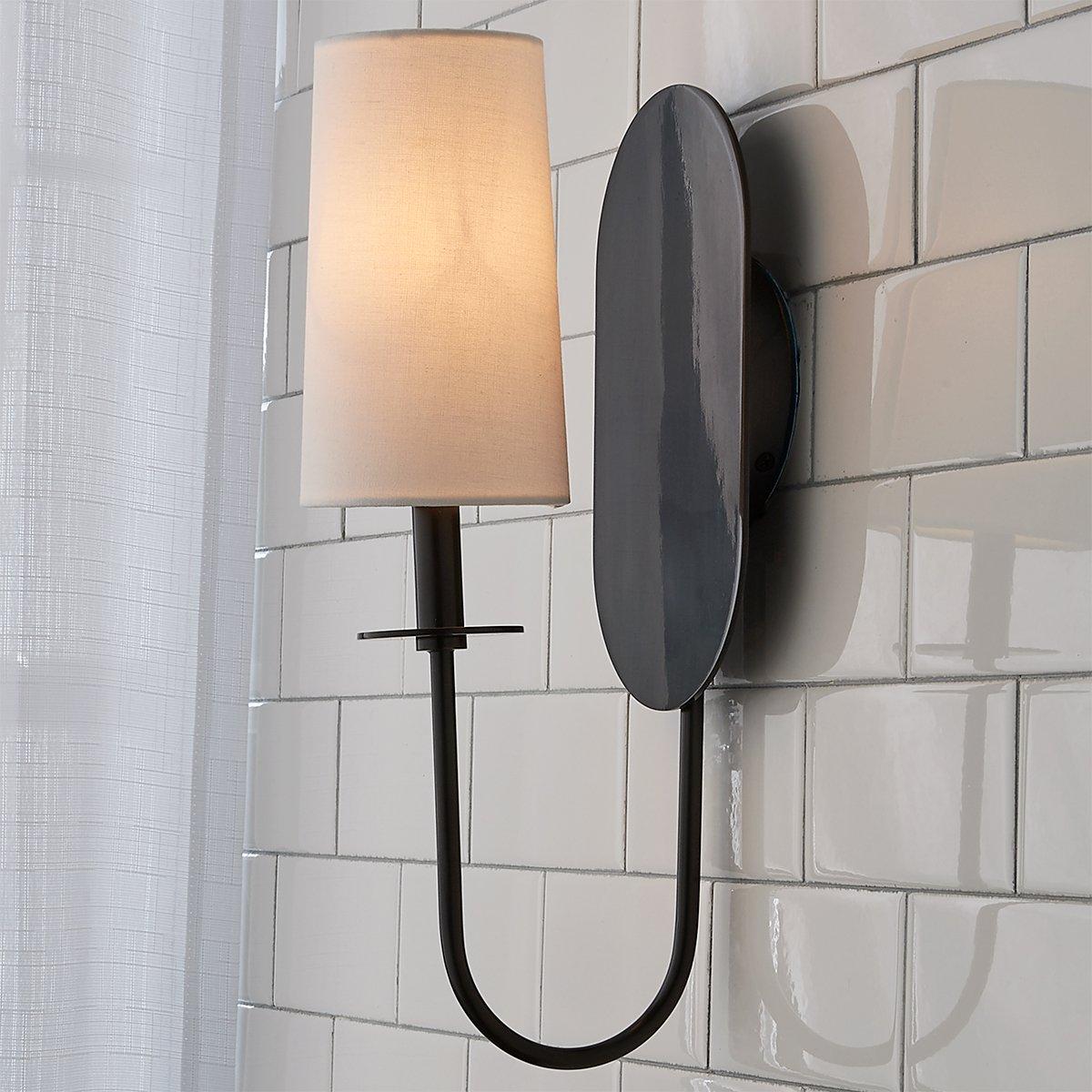 Freyza | Voloraris Elegance Brass Brass Fabric Wall Light – Bedroom Hallway